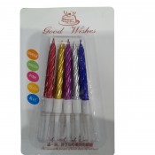 SK-892 Набор свечей для торта перламутр "Rainbow"
