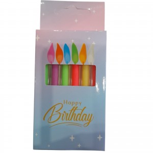 SK-898 Свечи для торта цветной пламенем 6шт