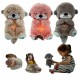 SK-996 Baby Breathing Bear Baby Soothing Otter Plush Doll Toy Baby Kids 