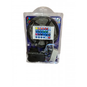 SK-1048 Светодиодная лента 5м smd 3528 rgb с пультом и блоком питания гирлянда на клейком основании 