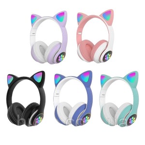 SK-1050 Беспроводные наушники котик с подсветкой Bluetooth cat ear 