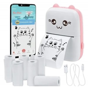 SK-1087 Портативний мини принтер дитячий+запаски 