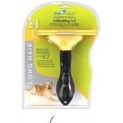 SK-1444 FURminator для животных с длинной шерстью, оригинал с голограммой, размер L, 100 мм, щётка против линьки с кнопкой 