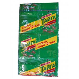 Sk-1657 Пластини від комарів для фумігатора "Тайга", набір 10шт