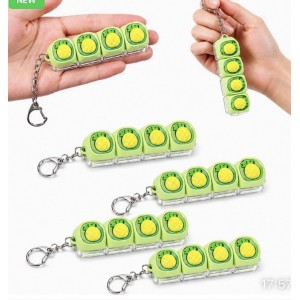 SH-0417 Pineapple Keycap Clicker Брелок-Кликер Ананас Антистресс 4 кнопки механический