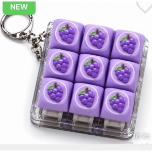 SH-0422 Grape Keycap Clicker Брелок-Кликер Виноград Антистресс 9 кнопок механический