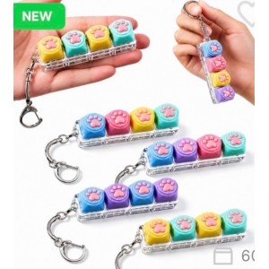 SH-0427 Grape Keycap Clicker Брелок-Кликер Лапка Антистресс 4 кнопки