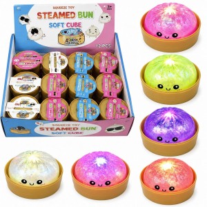 SH-0428 Светящийся сквиш-антистресс Soft Cube Dumpling LED 10см