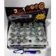 X-1809 LED фонарик брелок + лазер