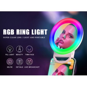X-62699 Кольцевая селфи-лампа с зеркалом Selfie Ring Light для телефона, планшета